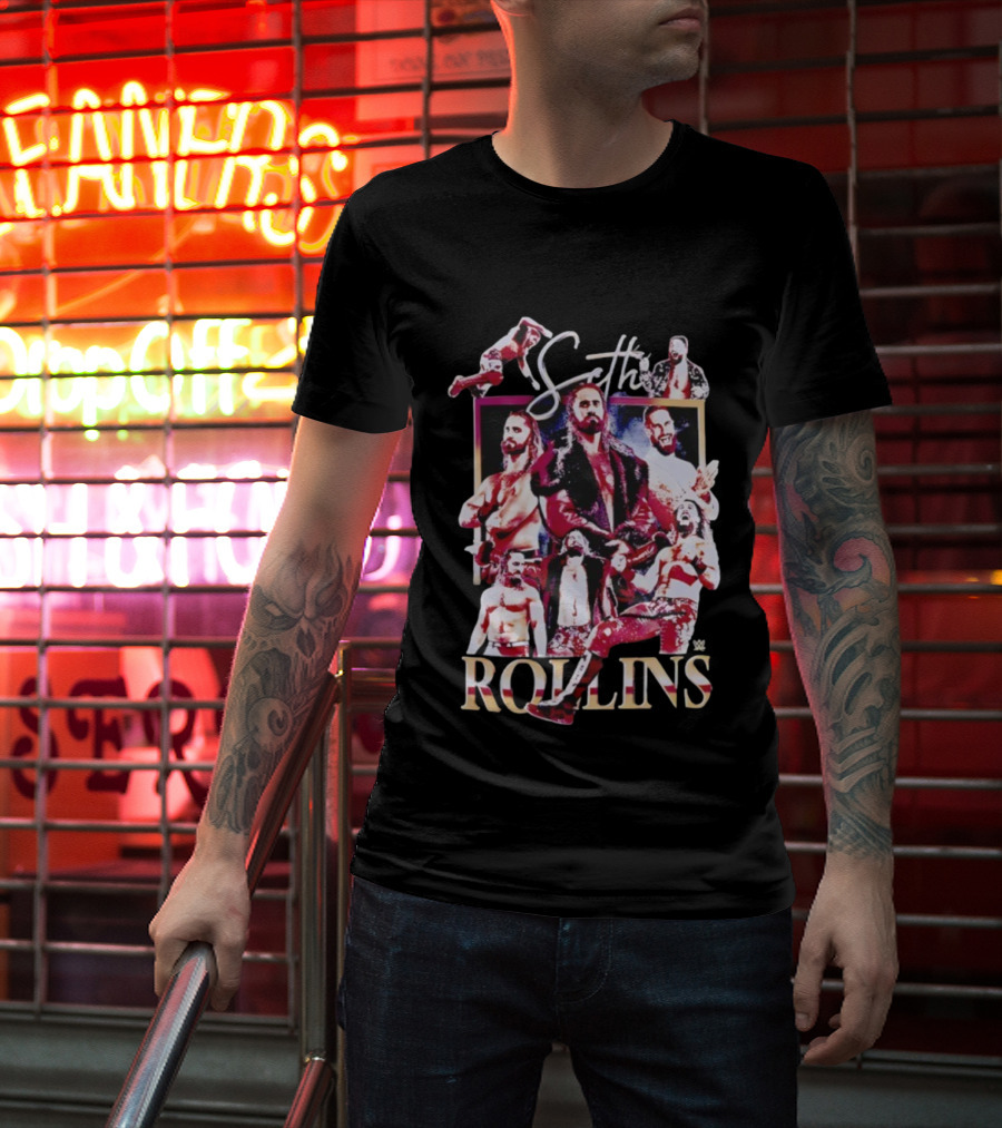 Seth Rollins WWE Superstar Collage T-Shirt