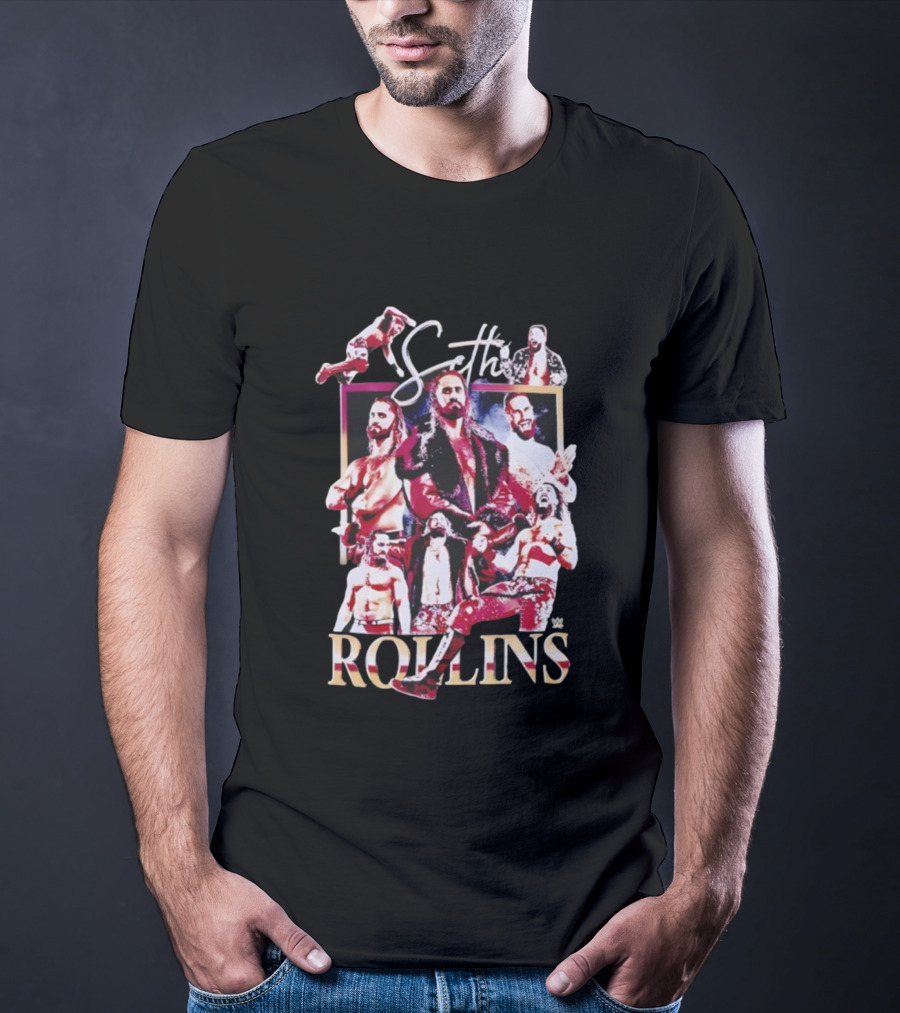 Seth Rollins WWE Superstar Collage T-Shirt