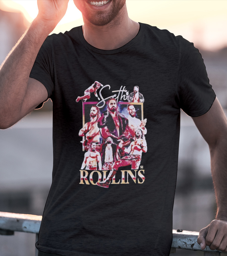 Seth Rollins WWE Superstar Collage T-Shirt