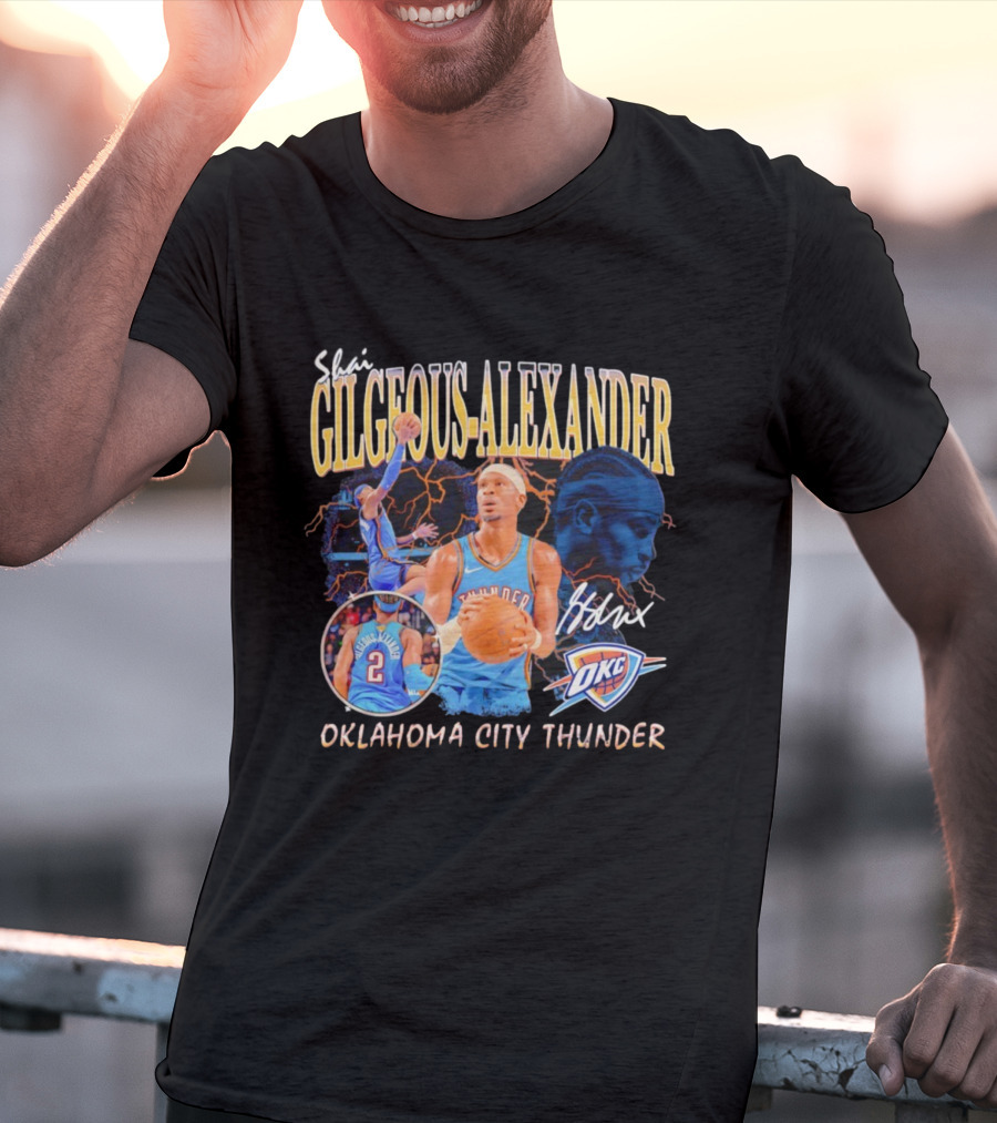 Gilgeous-Alexander Thunder Oklahoma City Basketball Player OKC T-Shirt
