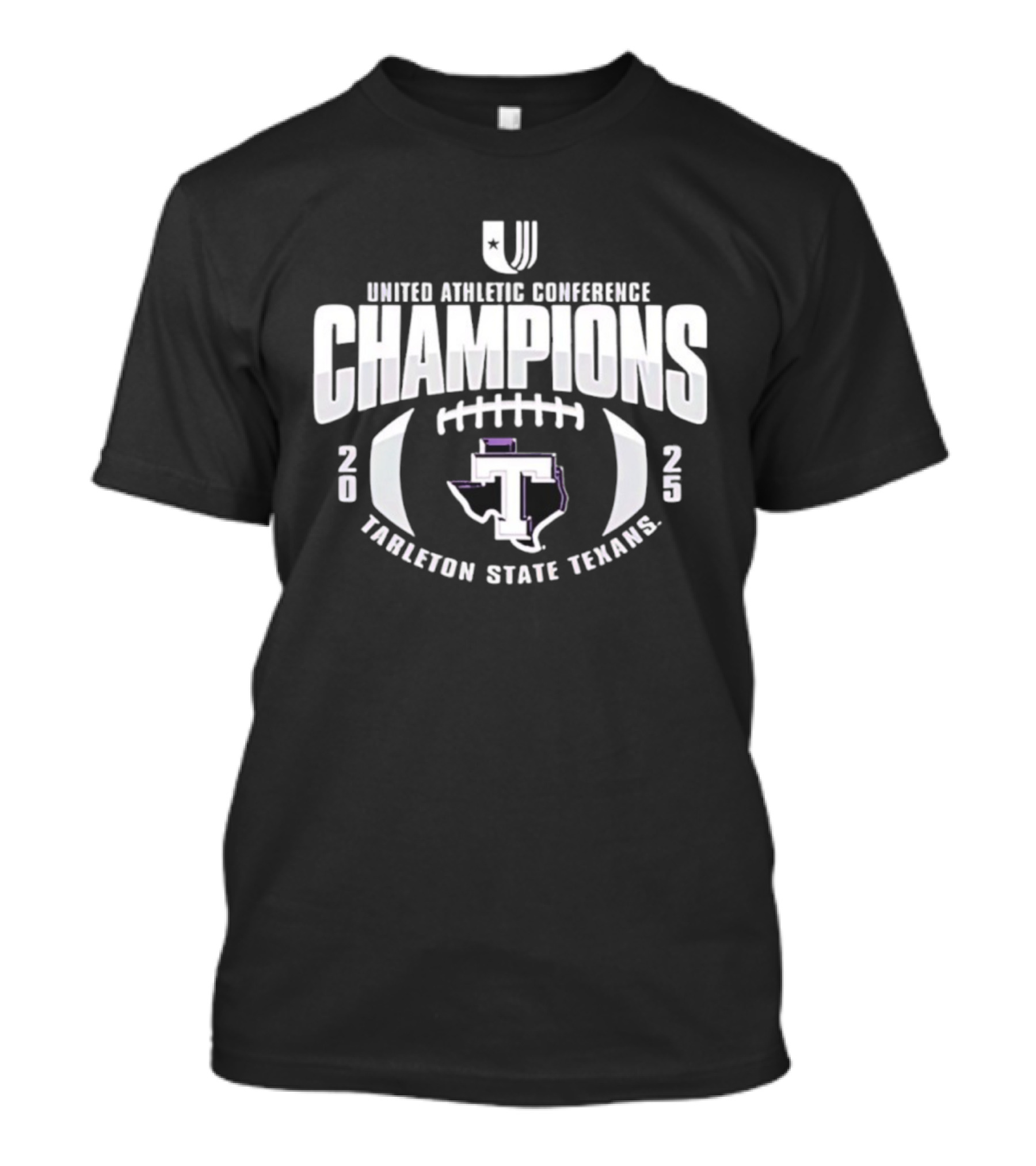 Tarleton State Texans 2025 United Athletic Conference Champions Football T-Shirt