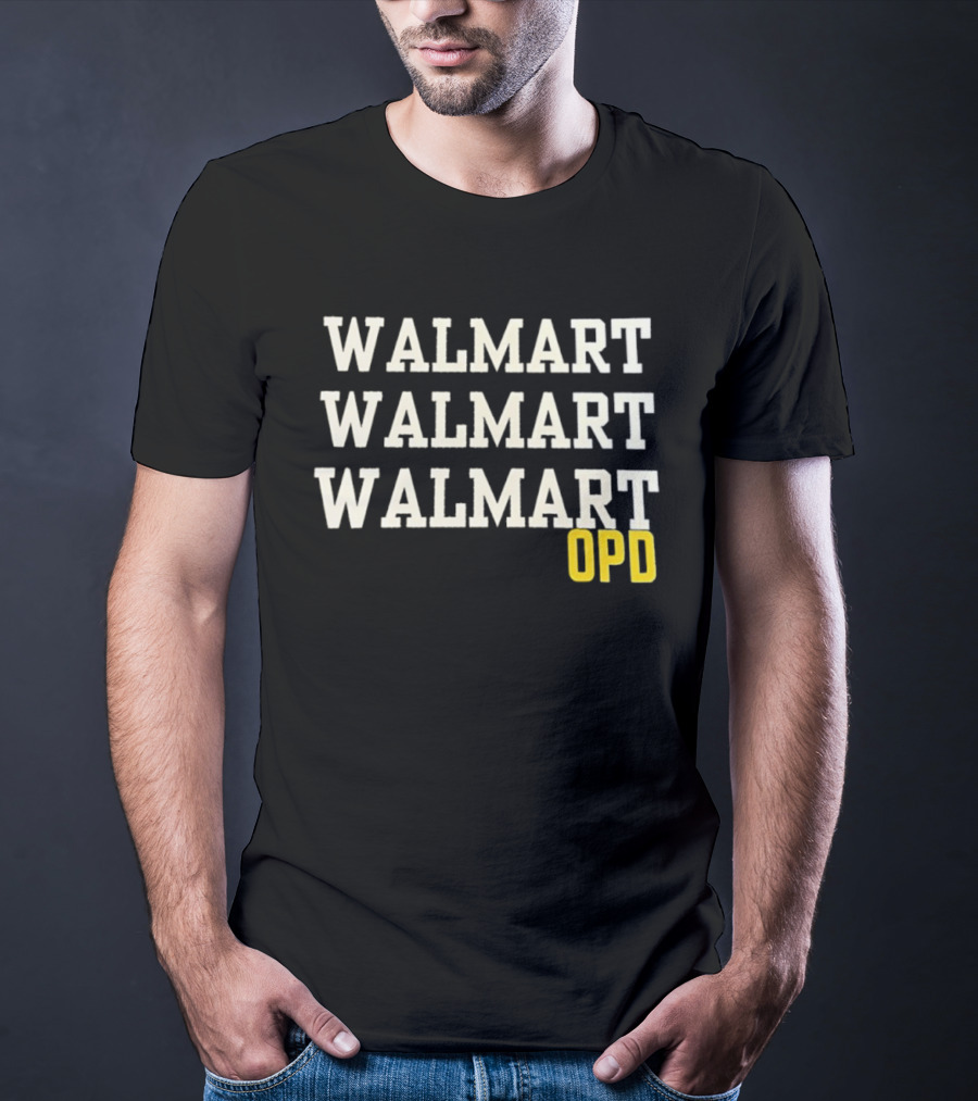 Walmart Walmart Walmart OPD Yellow Text T-Shirt