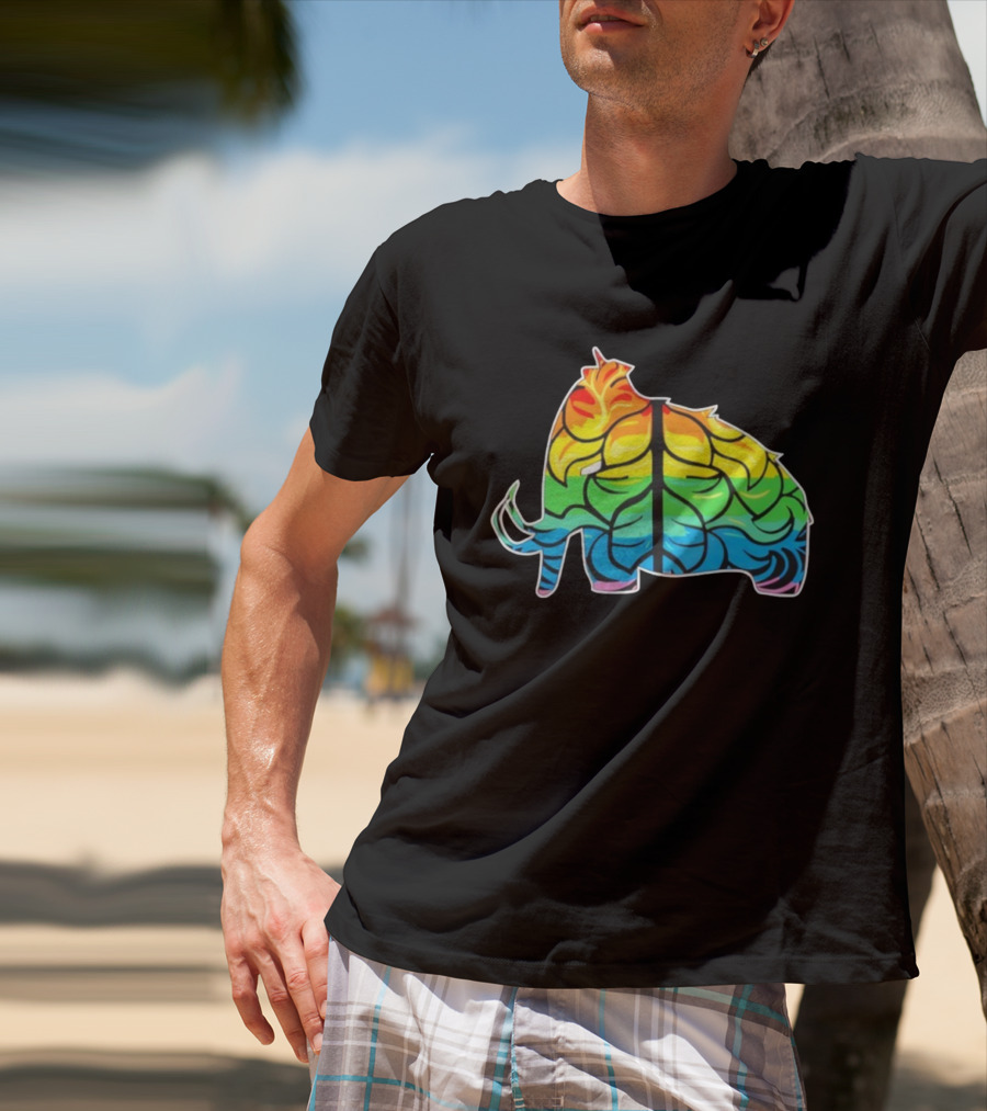Wooli MMIII Rainbow Mammoth Leaf Pattern T-Shirt