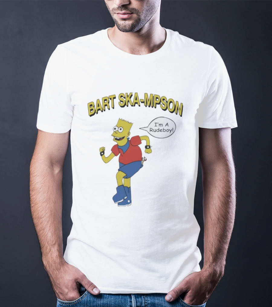Bart Ska-Mpson I'm A Rudeboy Ska Music Character T-Shirt