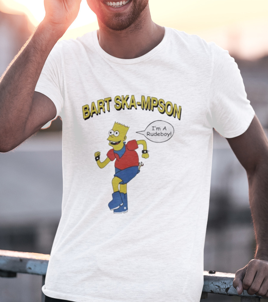 Bart Ska-Mpson I'm A Rudeboy Ska Music Character T-Shirt