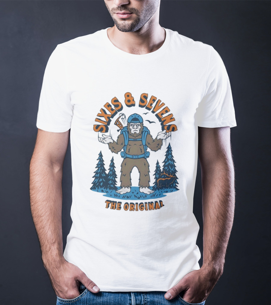 Sixes And Sevens Bigfoot Backpacking The Original T-Shirt