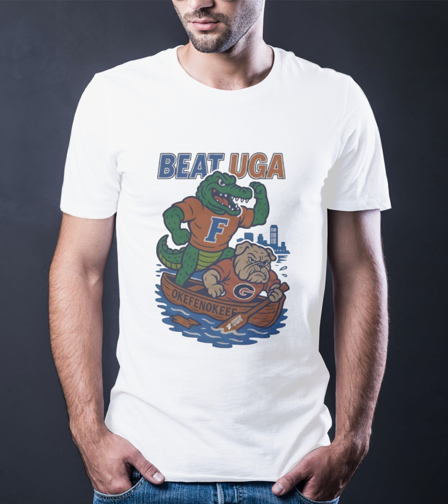 Beat UGA Florida Gators Vs Georgia Bulldogs Okefenokee Rivalry T-Shirt