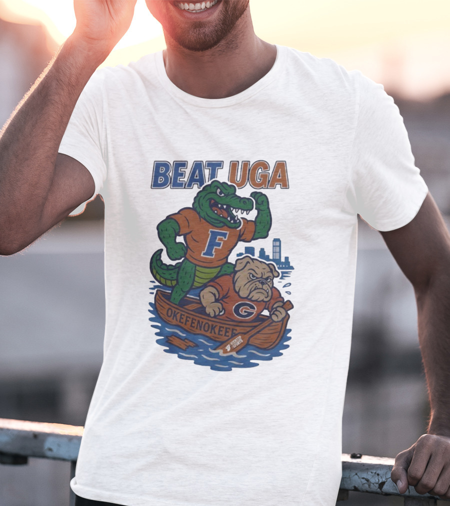 Beat UGA Florida Gators Vs Georgia Bulldogs Okefenokee Rivalry T-Shirt
