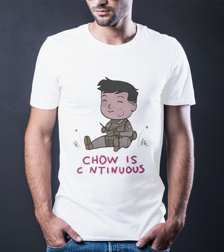 Chow Is Continuous Cartoon Character Eating Scene T-Shirt