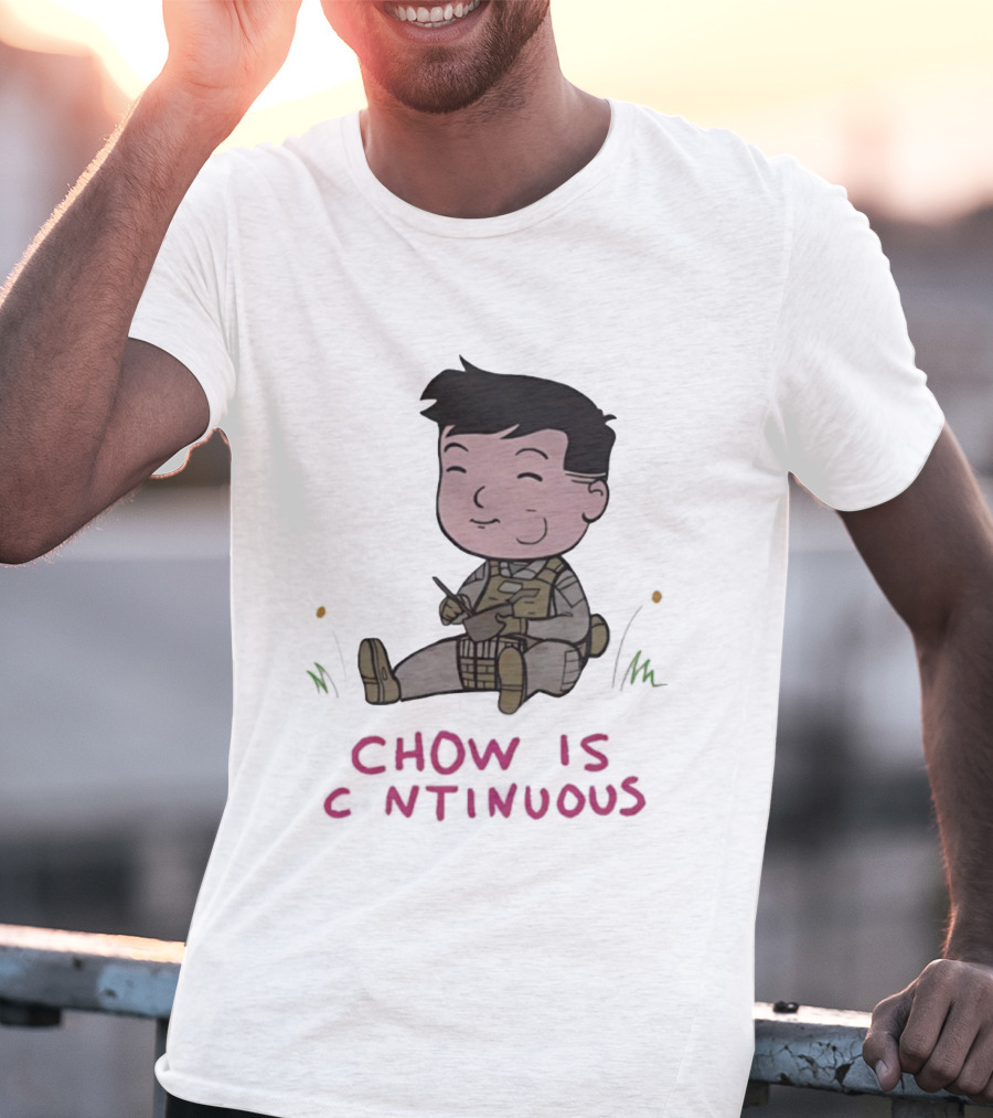 Chow Is Continuous Cartoon Character Eating Scene T-Shirt