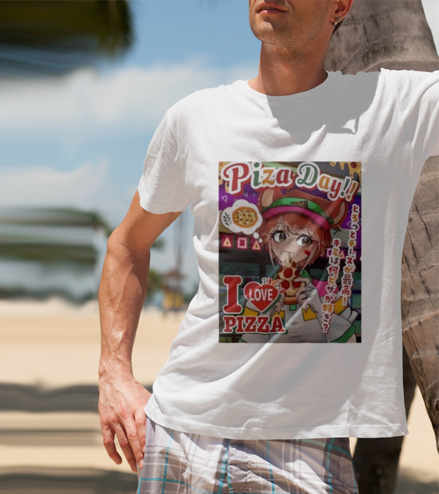 Pizza Day I Love Pizza Bitcoin Pizza Day Anime Laszlo Hanyecz T-Shirt