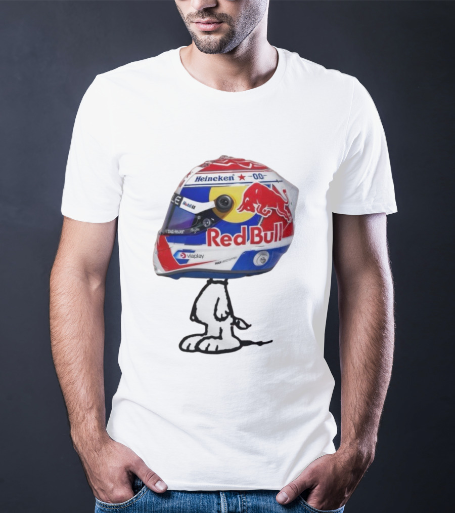 Max Verstappen Red Bull Racing Helmet Snoopy Mashup T-Shirt
