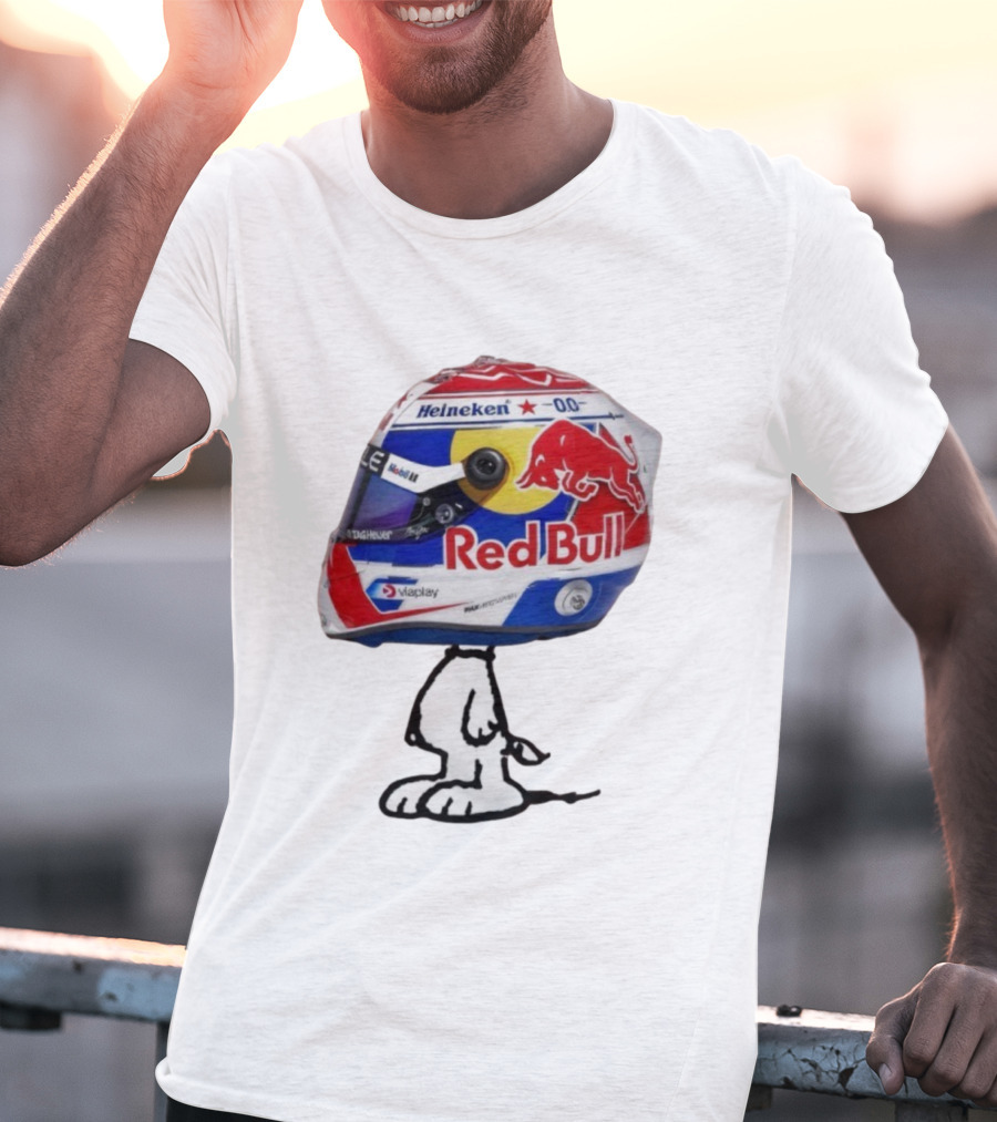 Max Verstappen Red Bull Racing Helmet Snoopy Mashup T-Shirt