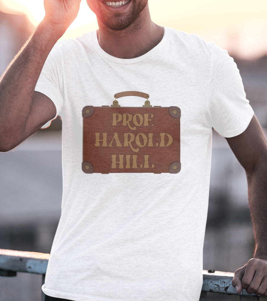 Prof Harold Hill Vintage Suitcase Design T-Shirt