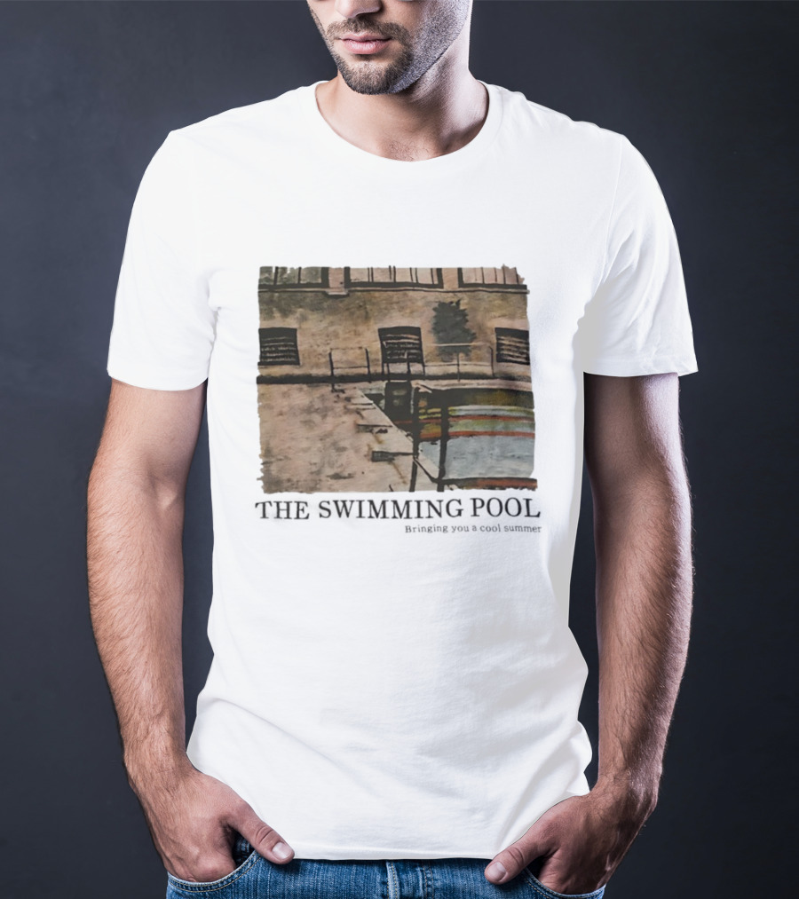 The Swimming Pool Bringing You A Cool Summer Urban Watercolor Art T-Shirt