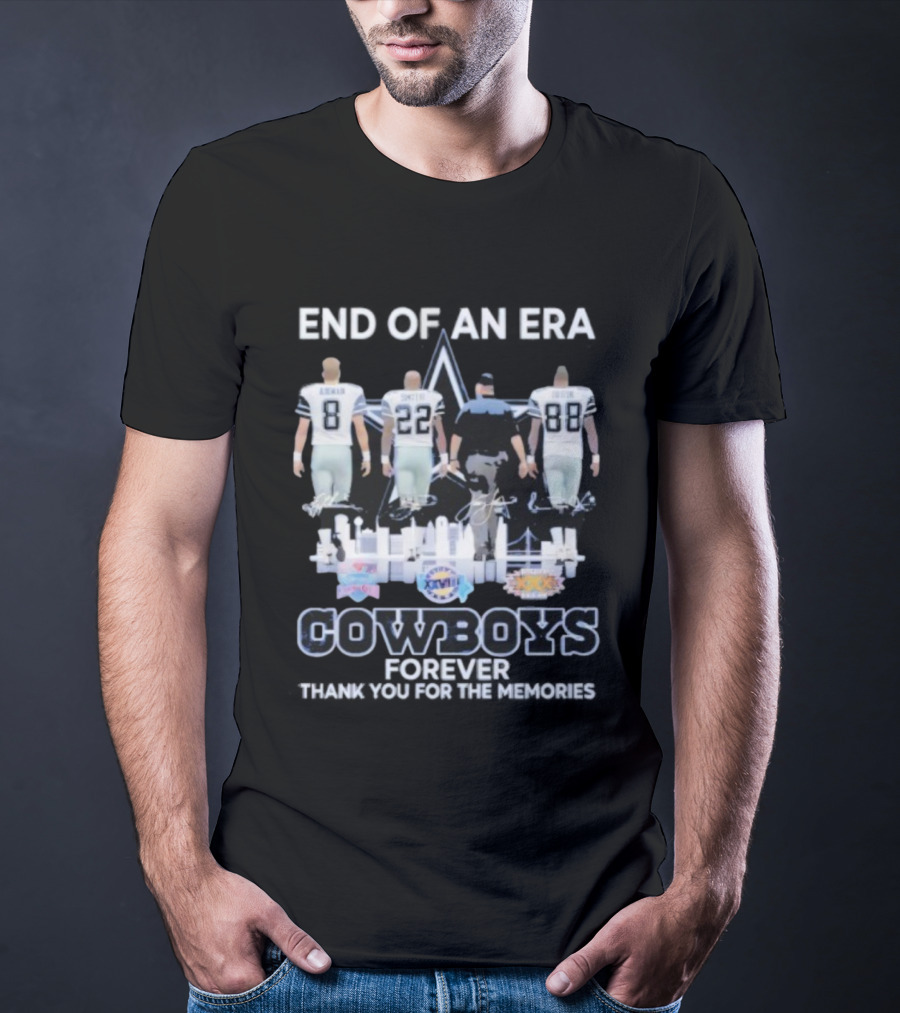 Dallas Cowboys End Of An Era Forever Thank You For The Memories Legends 8 22 88 T-Shirt