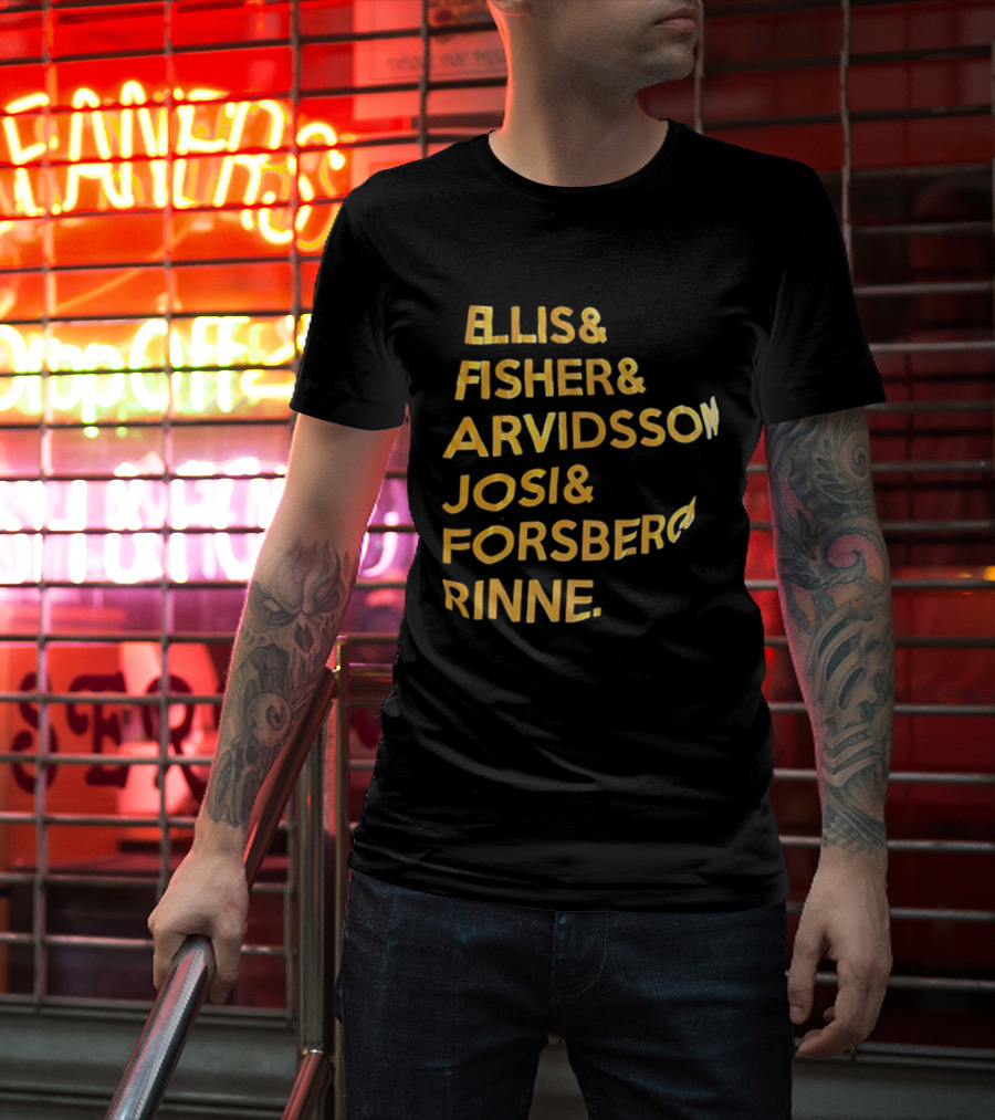 Ellis Fisher Arvidsson Josi Forsber Rinne Hockey Team Legends T-Shirt