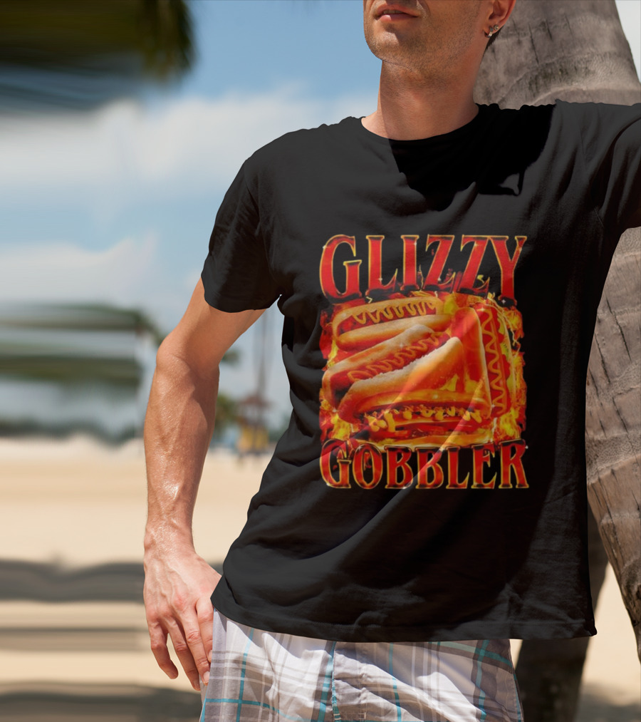 Glizzy Gobbler Hotdog Flamethrower Feast T-Shirt