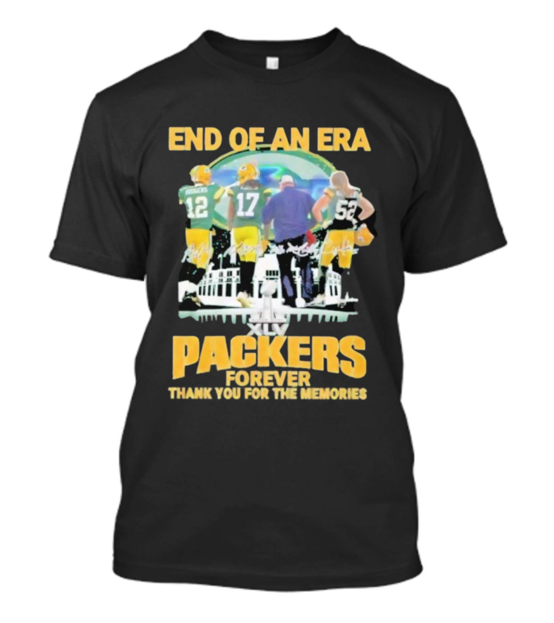 End Of An Era Green Bay Packers Forever Thank You For The Memories XLV T-Shirt