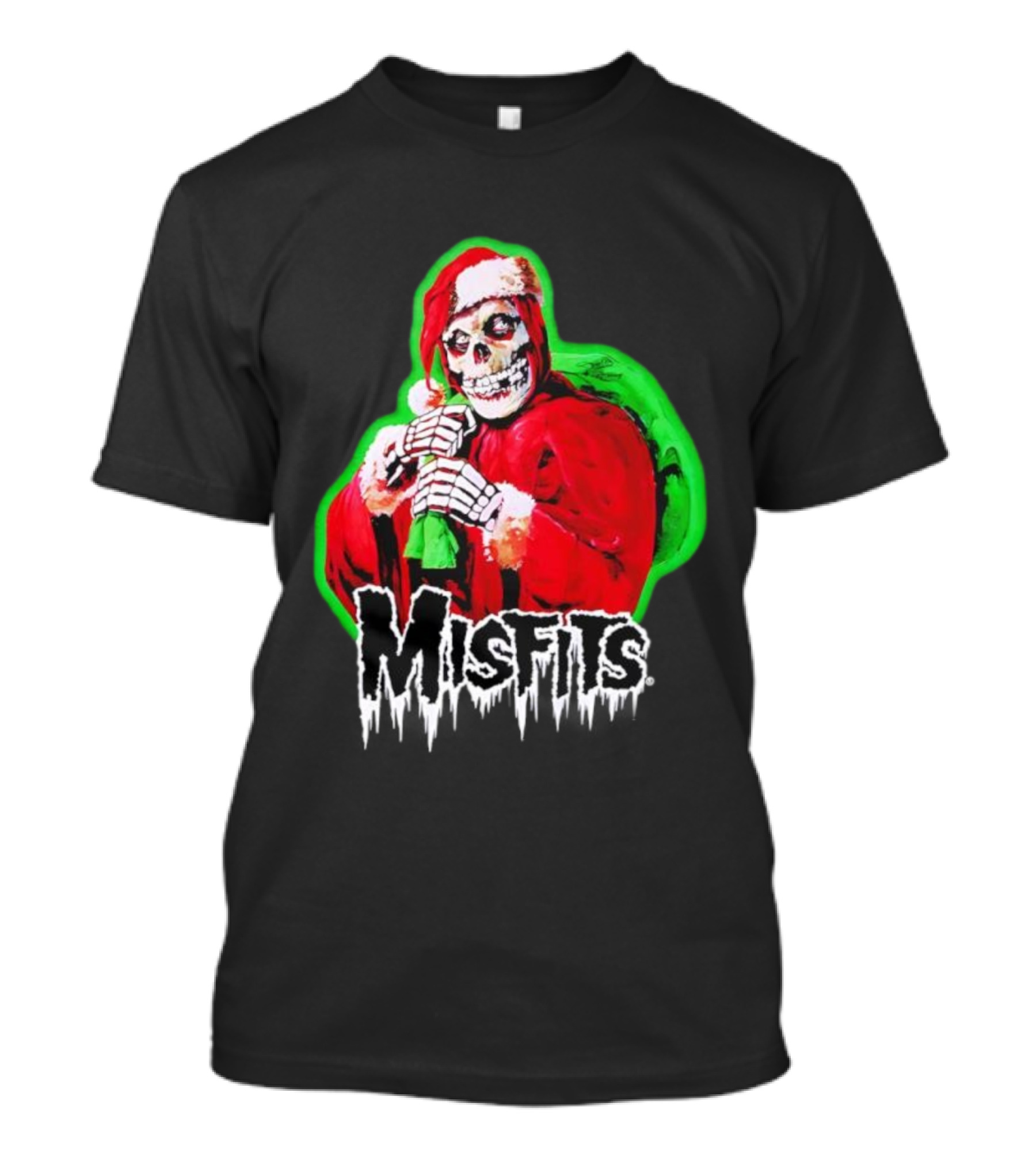 Misfits Santa Crimson Ghost Christmas Holiday T-Shirt