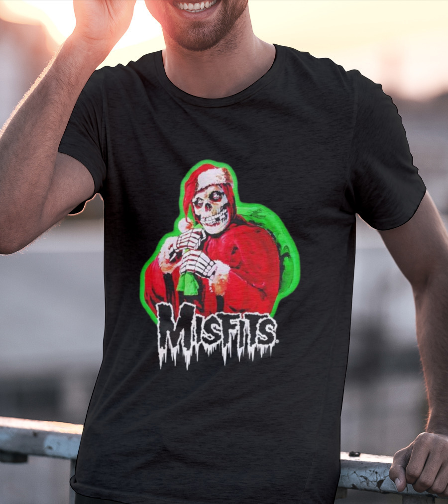 Misfits Santa Crimson Ghost Christmas Holiday T-Shirt