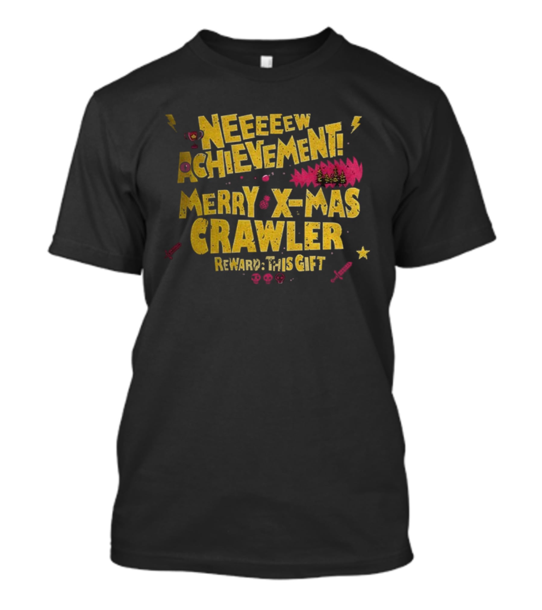 Neeeeew Achievement Merry X-Mas Crawler Returning This Gift T-Shirt