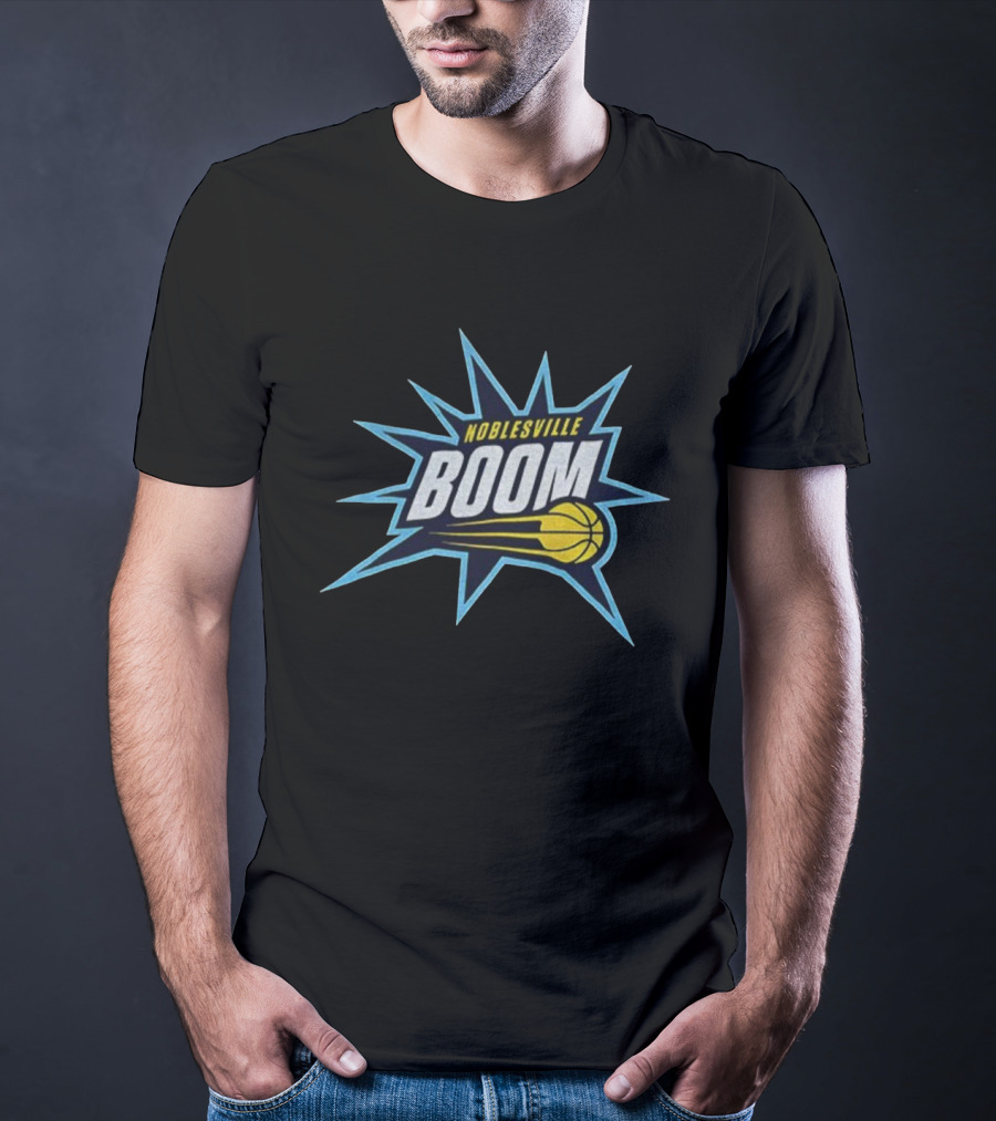 Noblesville Boom Basketball NBA 2025 Burst Emblem T-Shirt