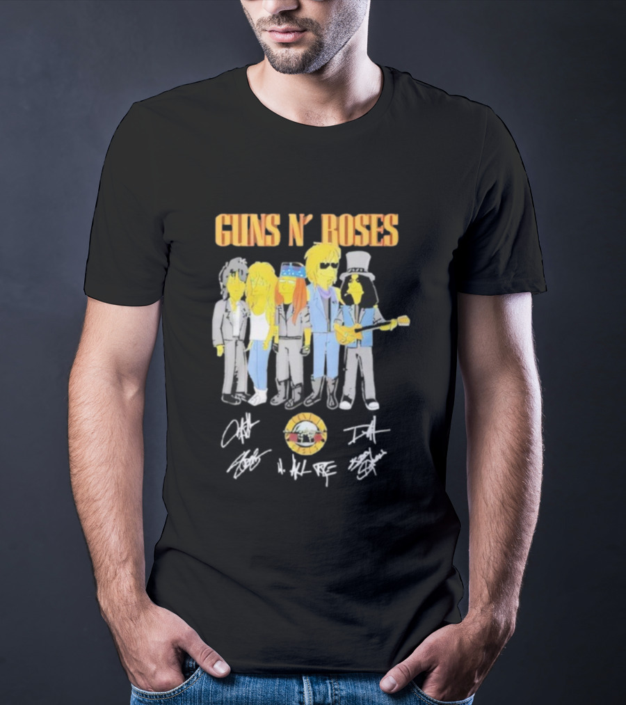 Simpsons Guns N’ Roses Band Parody T-Shirt