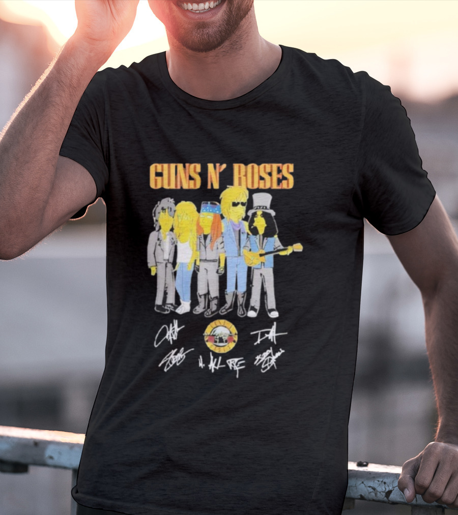 Simpsons Guns N’ Roses Band Parody T-Shirt