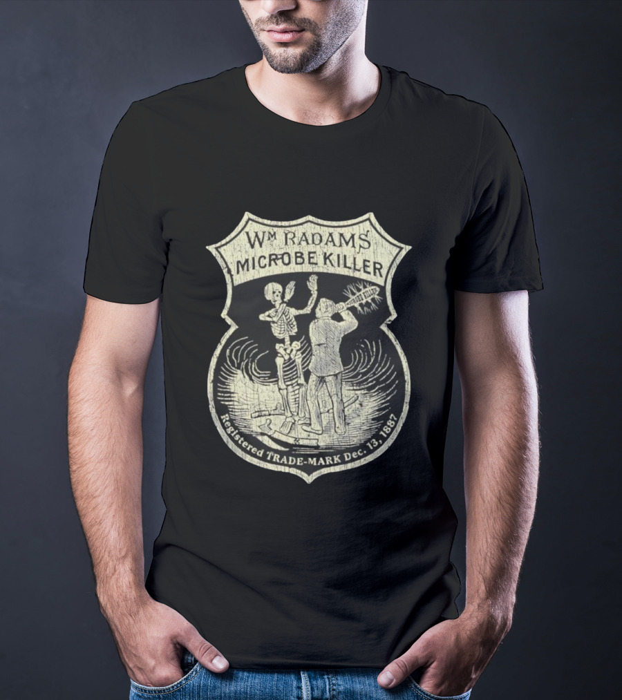 Wm. Radam's Microbe Killer Vintage Skeleton Trademark 1887 T-Shirt