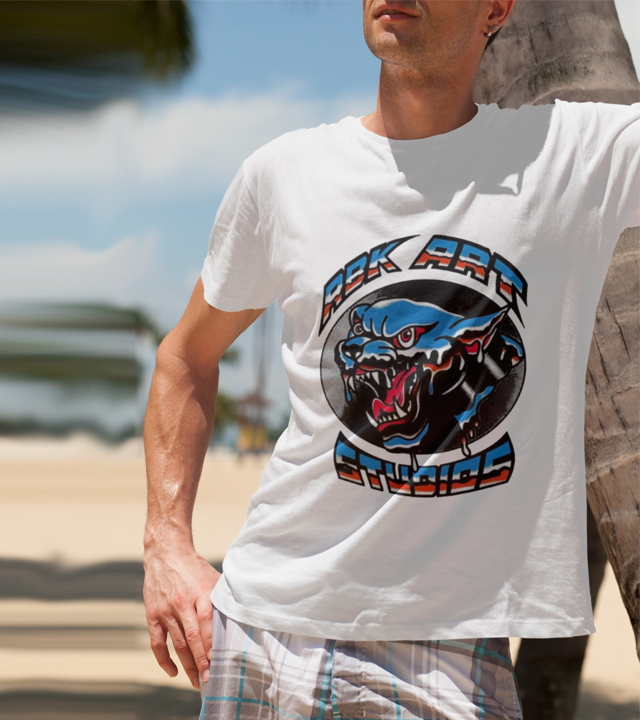 ABK Art Studios Chrome Panther Tattoo T-Shirt