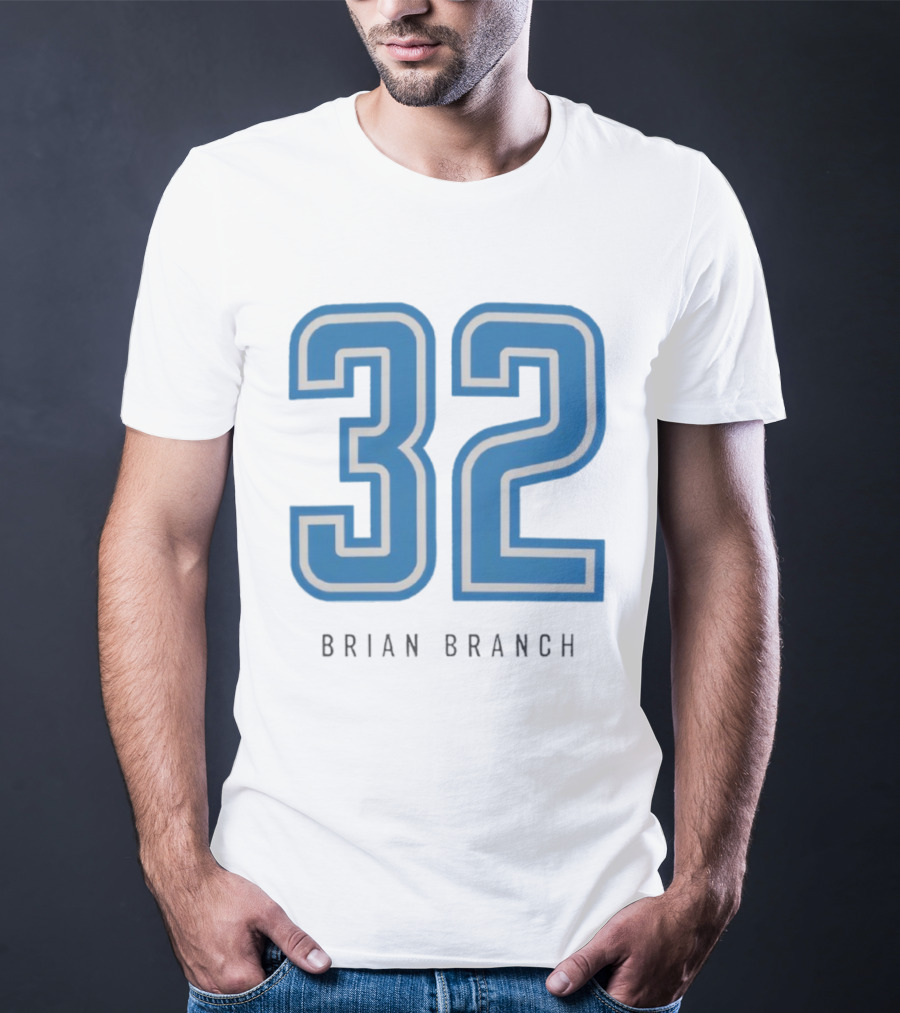 Brian Branch 32 Nameplate Box T-Shirt