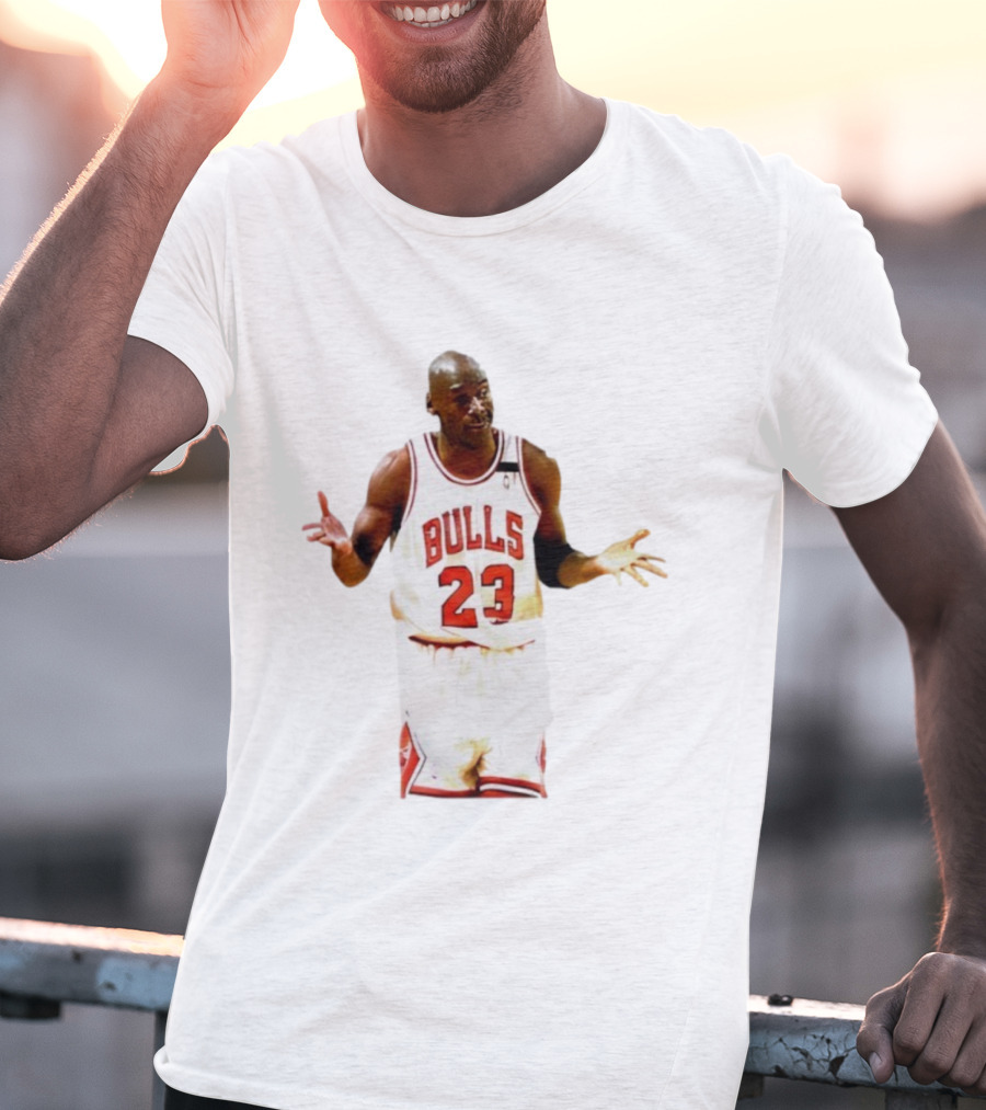 Michael Jordan Bulls Number 23 Iconic Shrug Moment T-Shirt