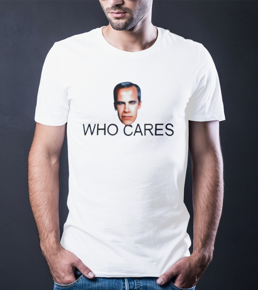 Jordan Peterson Who Cares Face Parody T-Shirt