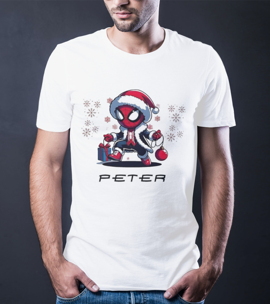 Spider Hero Christmas Santa Hat Ornament Gift Box T-Shirt