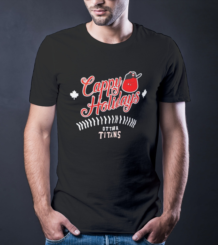Cappy Holidays Ottawa Titans Baseballleaf T-Shirt