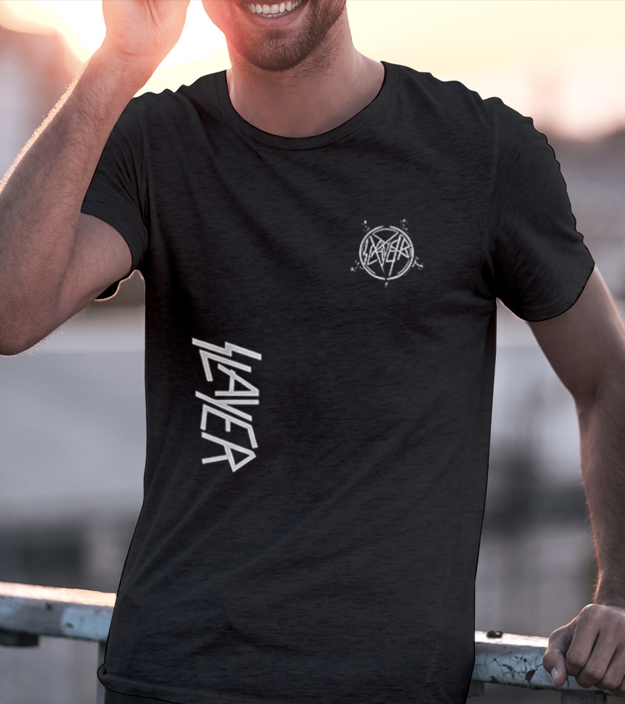 Slayer Angel Of Death Skull Pentagram T-Shirt