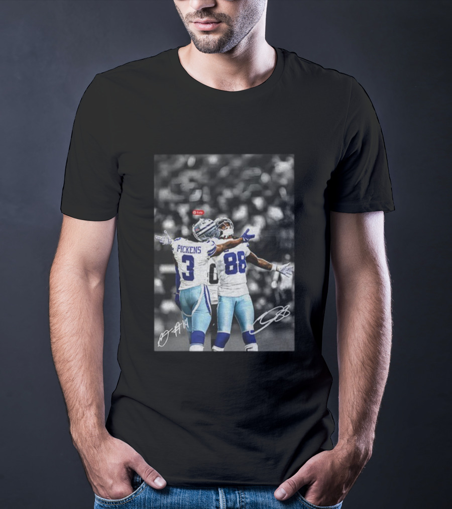 CeeDee Lamb George Pickens Dallas Cowboys NFL Football Signatures T-Shirt