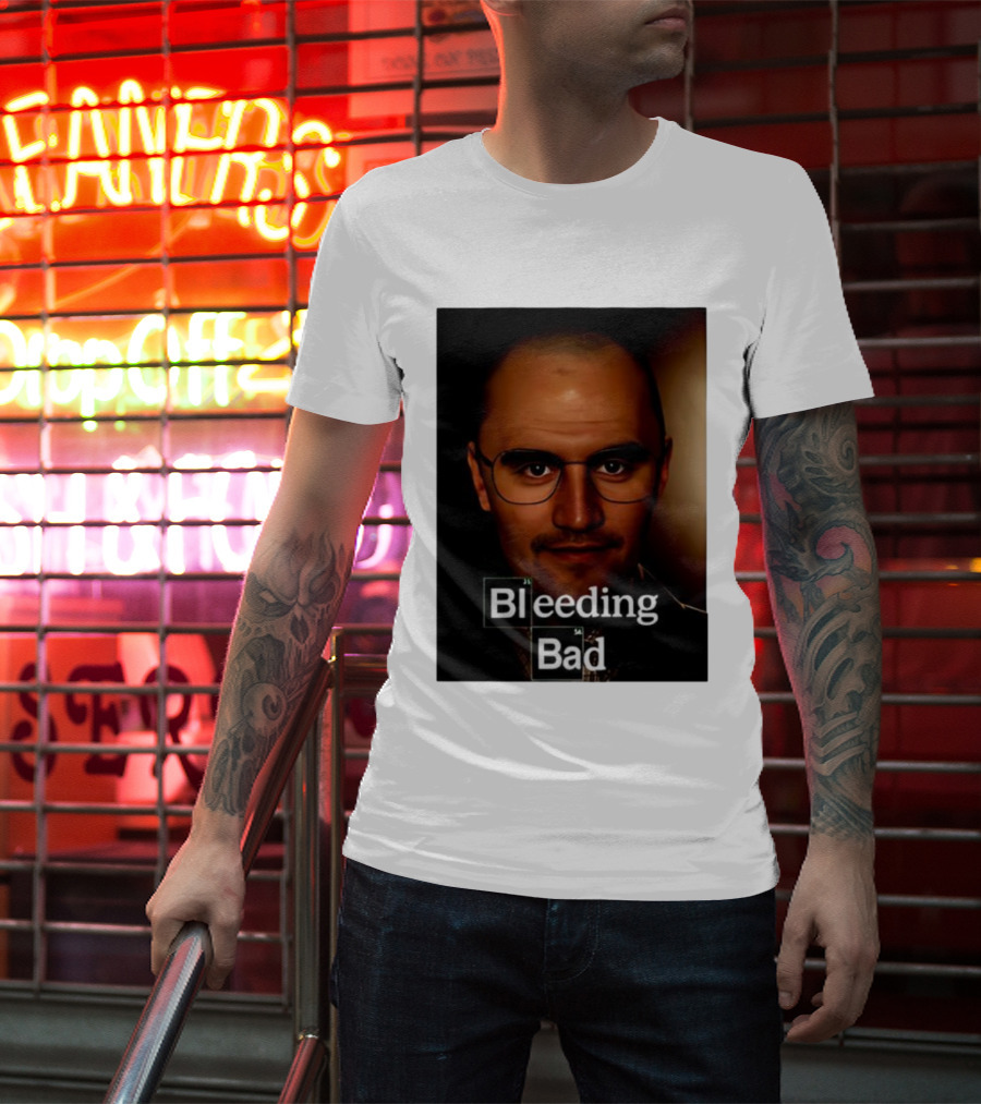 Bleeding Bad Bald Man With Glasses T-Shirt
