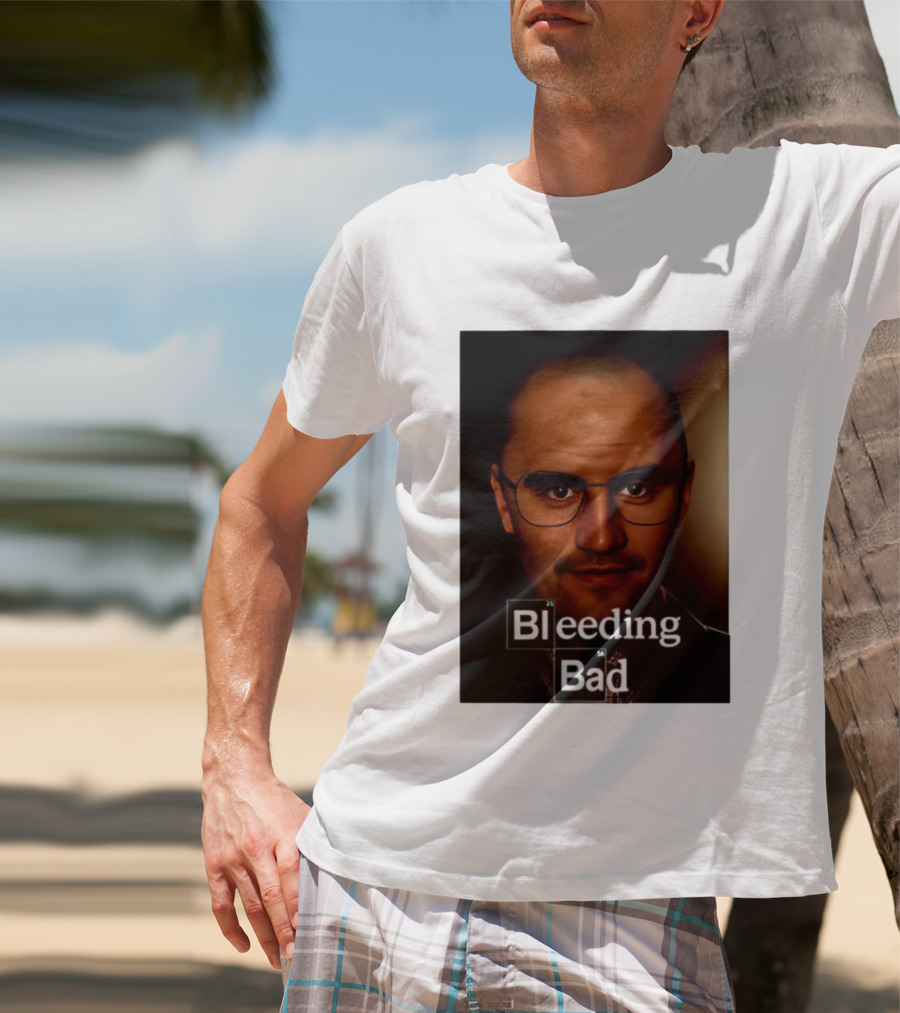Bleeding Bad Bald Man With Glasses T-Shirt