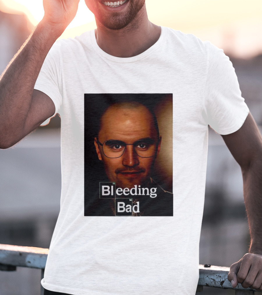 Bleeding Bad Bald Man With Glasses T-Shirt