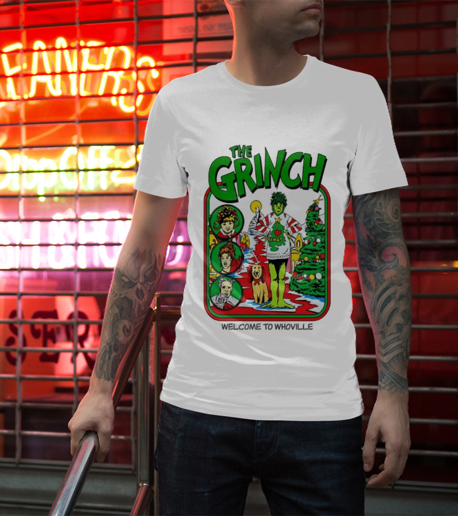 The Grinch I Love Xmas Ho Ho Ho Welcome To Whoville T-Shirt