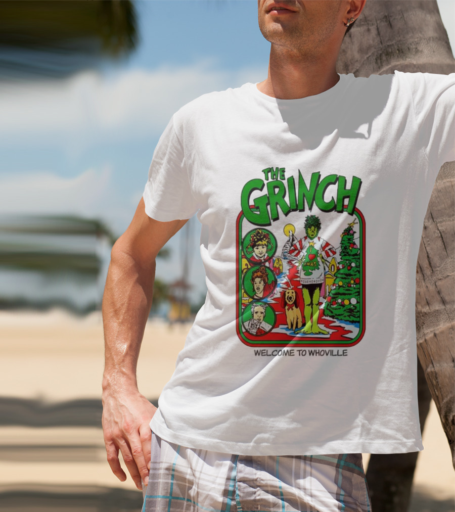 The Grinch I Love Xmas Ho Ho Ho Welcome To Whoville T-Shirt