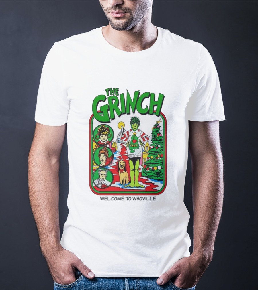 The Grinch I Love Xmas Ho Ho Ho Welcome To Whoville T-Shirt