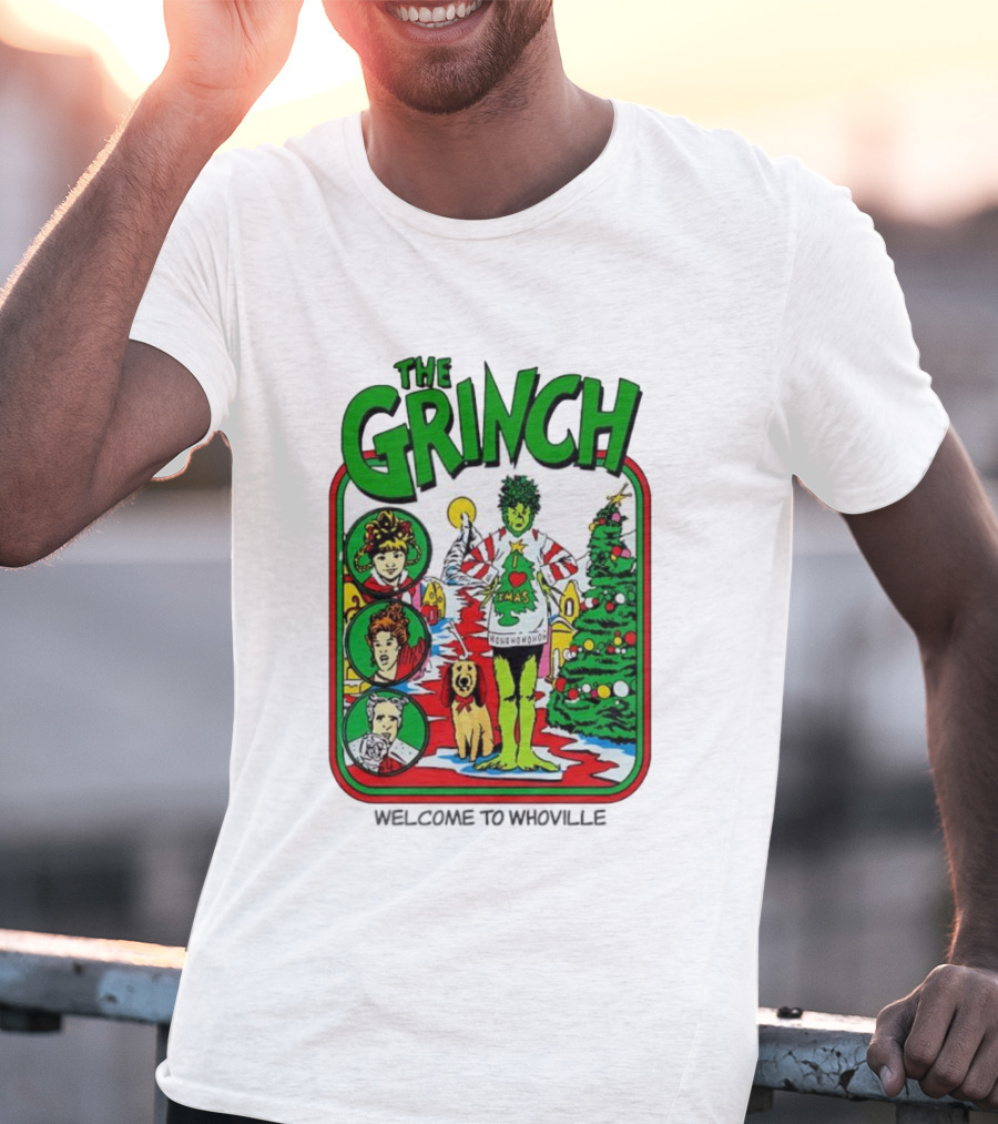 The Grinch I Love Xmas Ho Ho Ho Welcome To Whoville T-Shirt