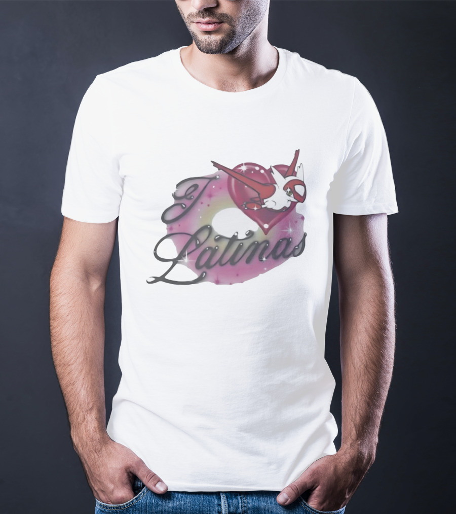 I Love Latinas Pokémon Latias Heart Design T-Shirt