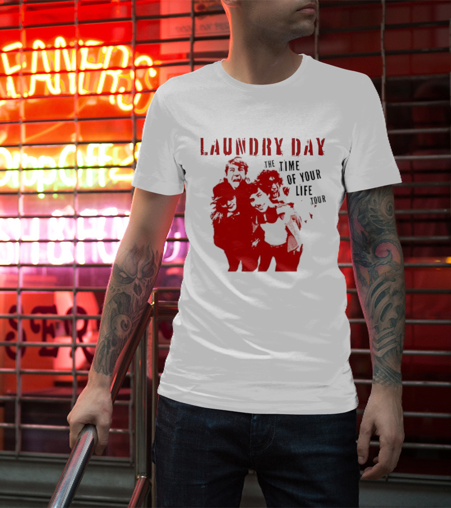 Laundry Day The Time Of Your Life Tour Group Red Silhouette T-Shirt