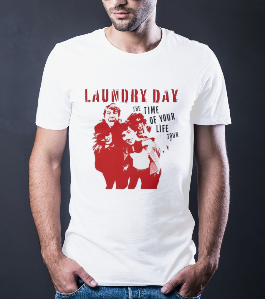 Laundry Day The Time Of Your Life Tour Group Red Silhouette T-Shirt