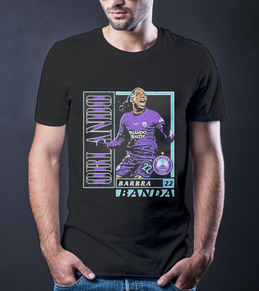 Barbra Banda Orlando Pride Vintage Card 22 Orlando Health Purple T-Shirt