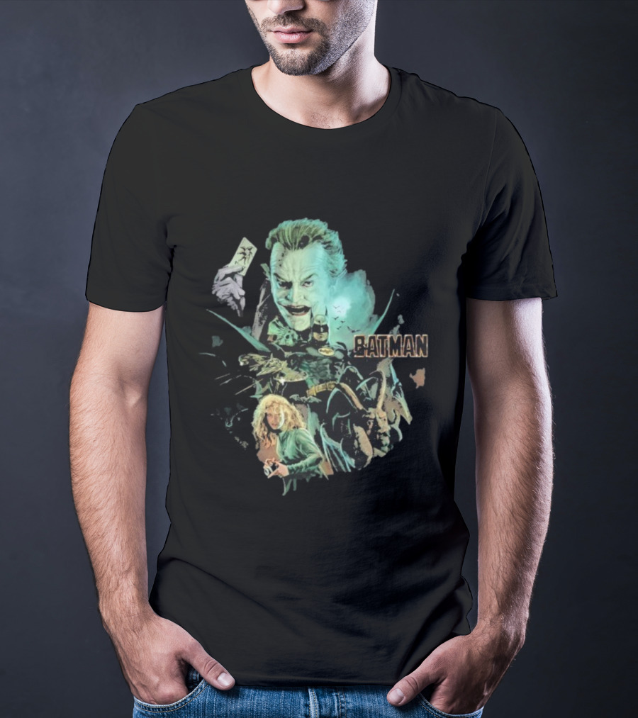 Batman Joker Dance With The Devil Playing Card Vintage Style T-Shirt